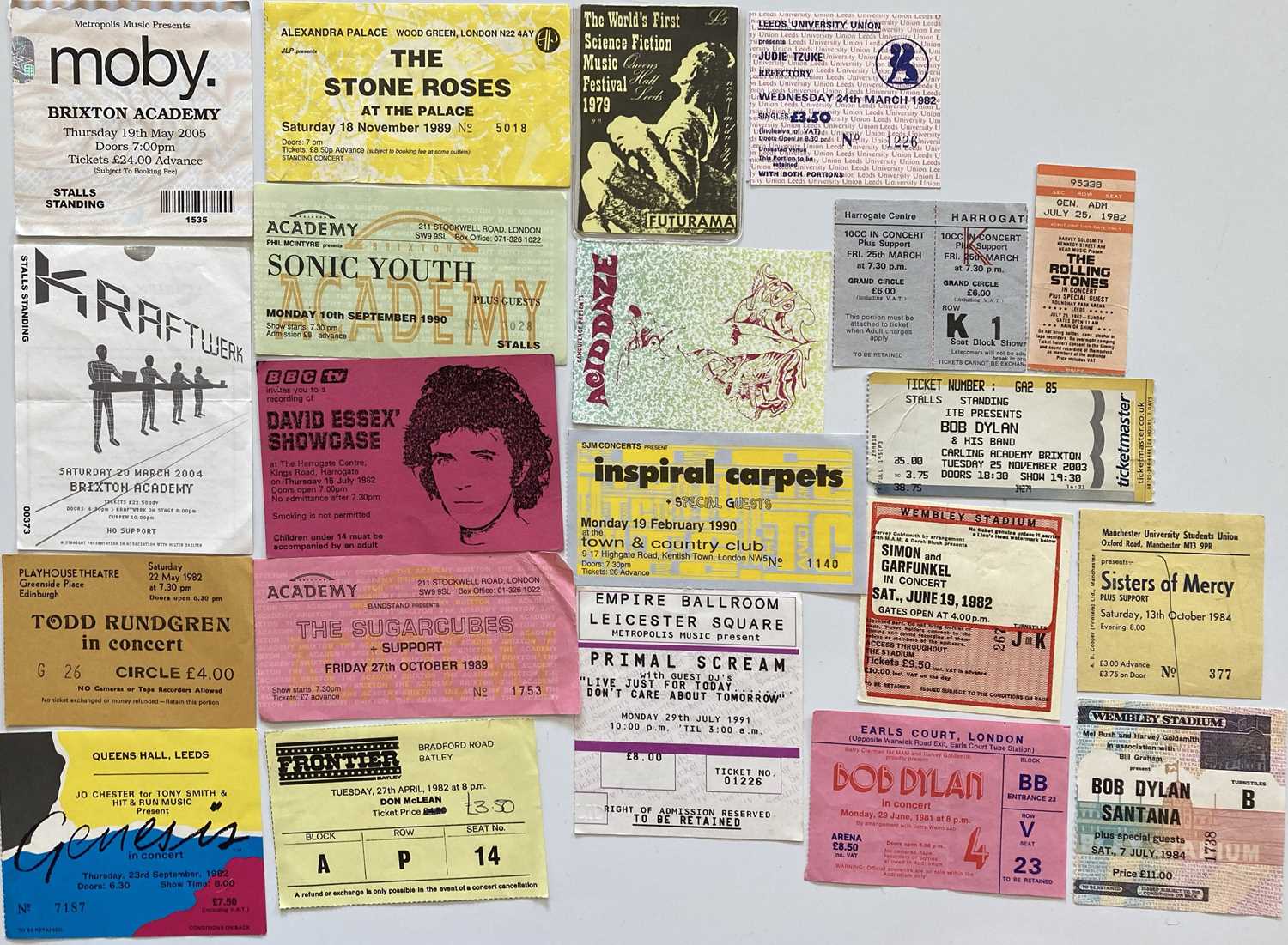 Lot 117 - CONCERT TICKETS INC STONE ROSES / FUTURAMA FESTIVAL 1979.