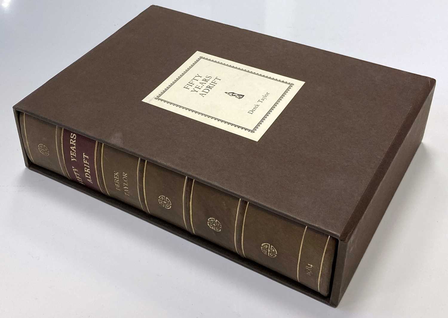 Lot 182 - DEREK TAYLOR / GEORGE HARRISON SIGNED -  FIFTY YEARS ADRIFT GENESIS PUBLICATIONS.