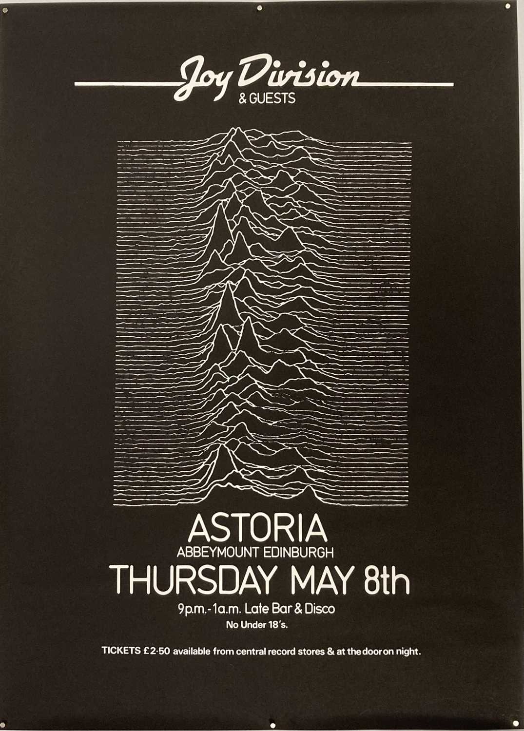 Lot 170 - JOY DIVISION - ASTORIA EDINBURGH 1980 - CANCELLED CONCERT POSTER.