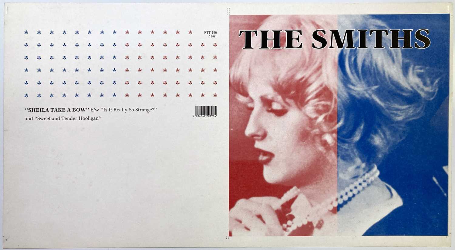 Lot 162 - THE SMITHS - SHEILA TAKE A BOW PROOF SLEEVE ART.
