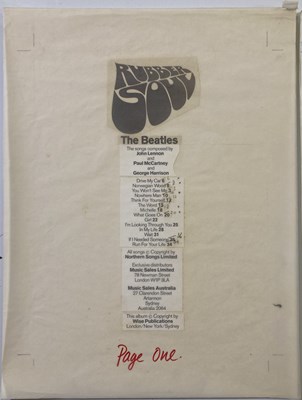Lot 148 - THE BEATLES - SONGBOOK AND SHEET MUSIC PRODUCTION MATERIALS.