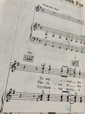 Lot 148 - THE BEATLES - SONGBOOK AND SHEET MUSIC PRODUCTION MATERIALS.