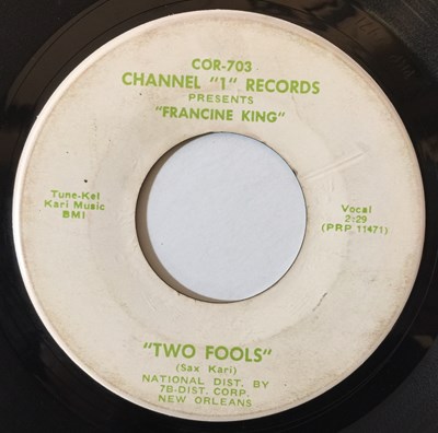 Lot 29 - FRANCINE KING - TWO FOOLS/ THE GRAPEVINE CAN'T 7" (SOUL - COR-703)