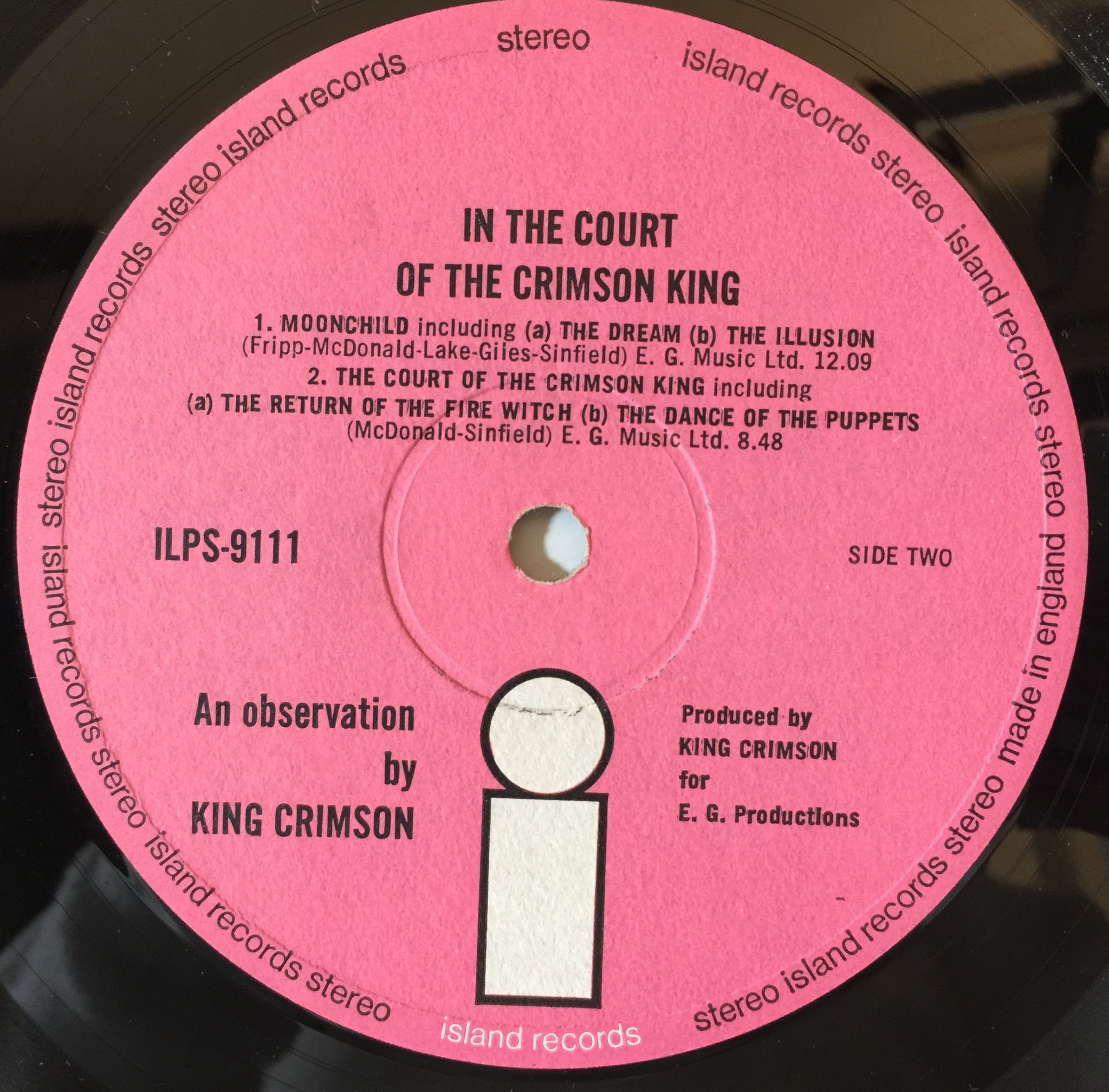 Lot 734 - KING CRIMSON - IN THE COURT OF THE CRIMSON