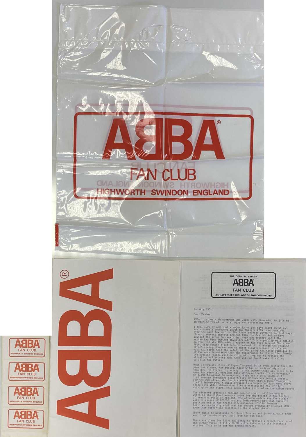 Lot 12 - ABBA FAN CLUB PACK