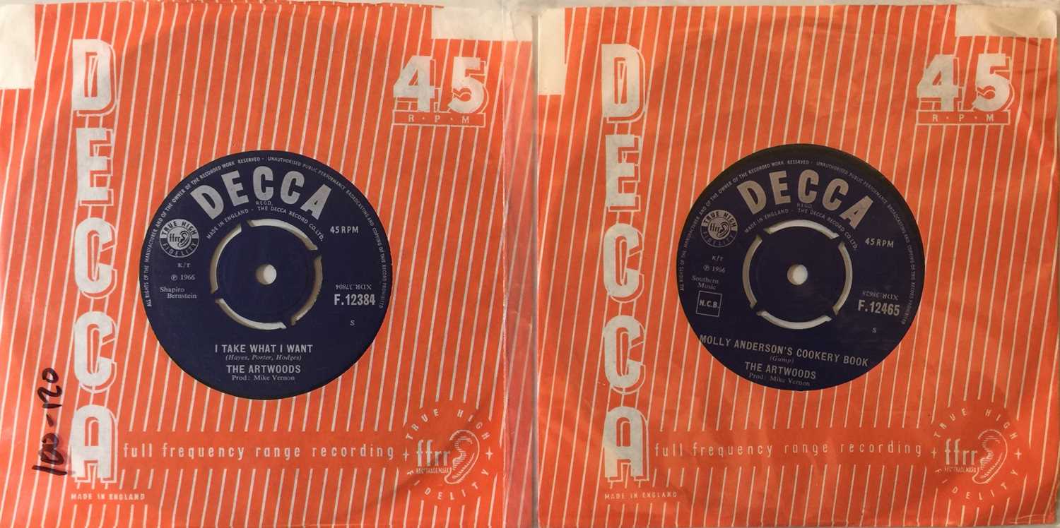 Lot 100 - THE ARTWOODS - 7" RARITIES (UK R&B)