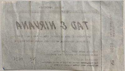 Lot 190 - NIRVANA - A RARE 1989 TICKET STUB.