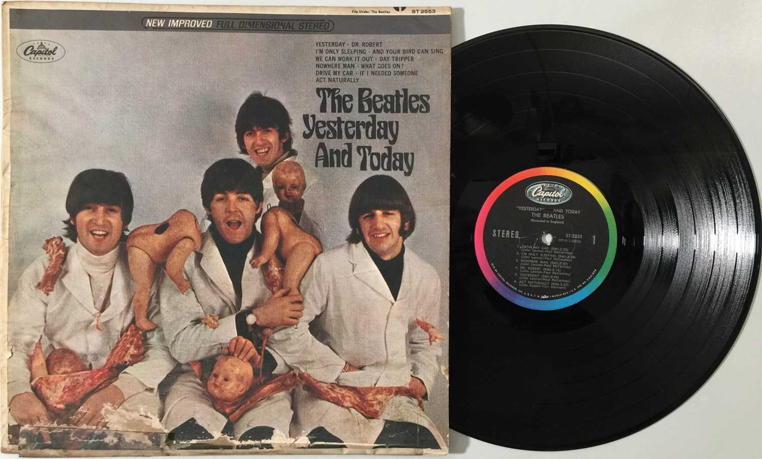 Lot 272 - THE BEATLES - 'BUTCHER COVER' - YESTERDAY AND TODAY LP (ORIGINAL 3RD STATE STEREO US COPY - ST 2553)