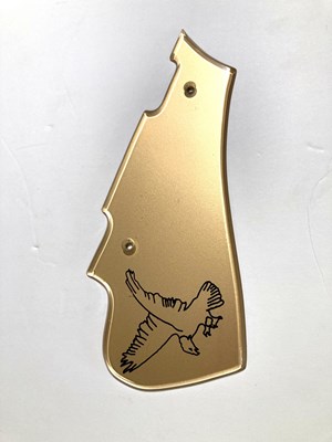Lot 607 - THE CULT / BILLY DUFFY - GUITAR PARTS INC WHITE FALCON PICKGUARD.