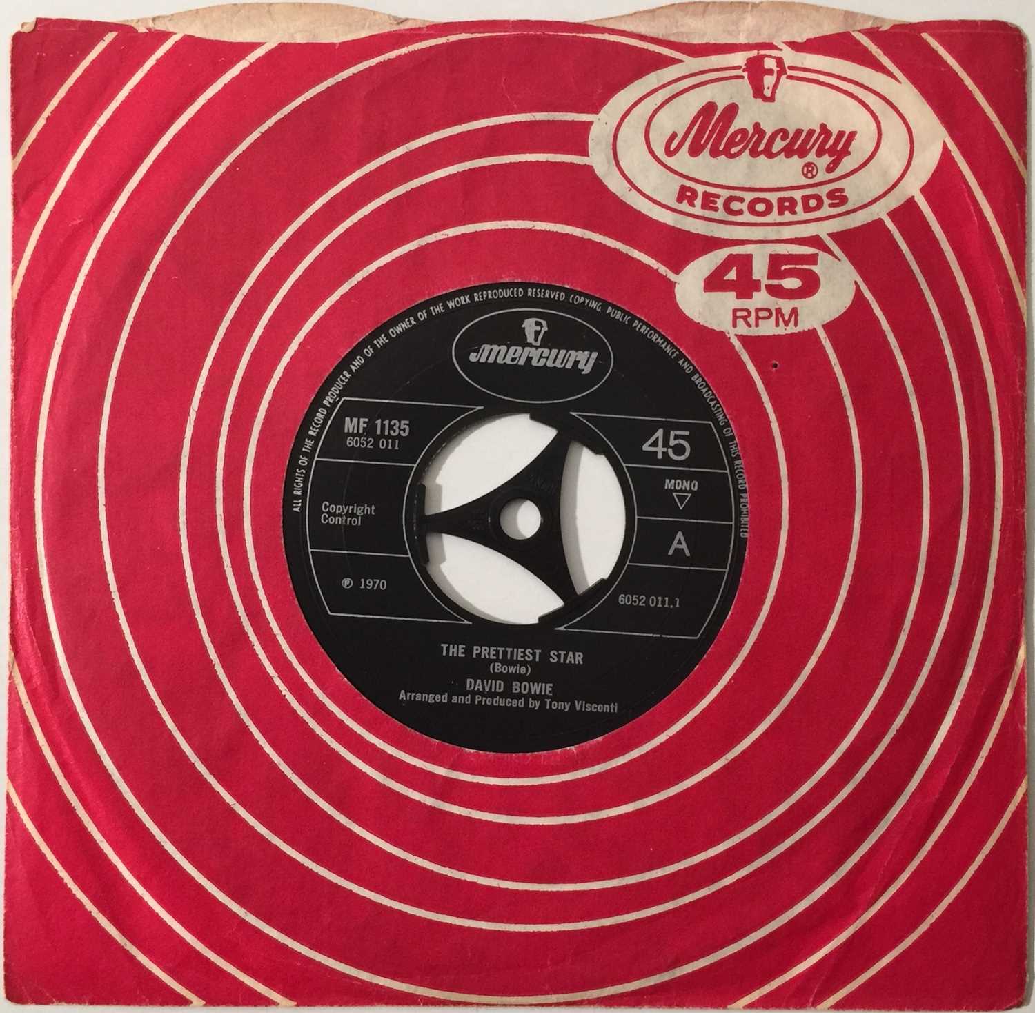 Lot 23 - DAVID BOWIE - THE PRETTIEST STAR/ CONVERSATION PIECE 7" (UK MERCURY - MF 1135)