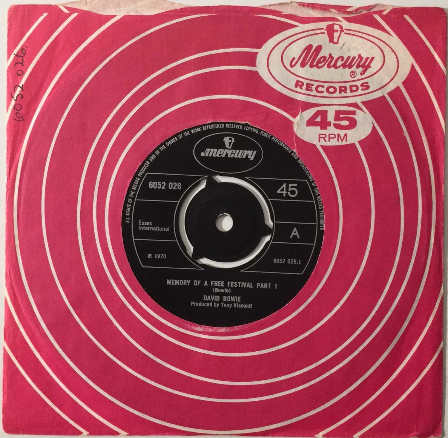 Lot 24 - DAVID BOWIE - MEMORY OF A FREE FESTIVAL PARTS 1 & 2 7" (UK MERCURY - 6052 026)