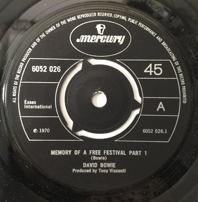 Lot 24 - DAVID BOWIE - MEMORY OF A FREE FESTIVAL PARTS 1 & 2 7" (UK MERCURY - 6052 026)