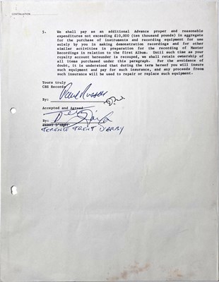 Lot 298 - TERENCE TRENT D'ARBY -  A SIGNED 1986 CBS CONTRACT.