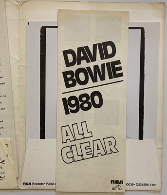 Lot 220 - DAVID BOWIE 1970S PRESS KITS