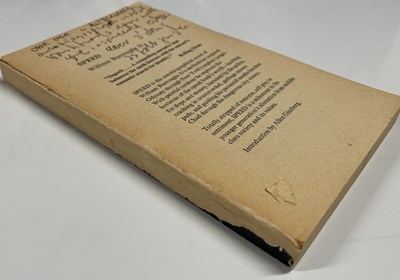 Lot 6 - HERMAN BROOD'S PERSONAL COPY OF HIS 'BIBLE' - SPEED BY WILLIAM BURROUGHS.