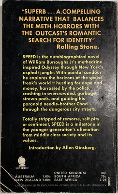 Lot 6 - HERMAN BROOD'S PERSONAL COPY OF HIS 'BIBLE' - SPEED BY WILLIAM BURROUGHS.