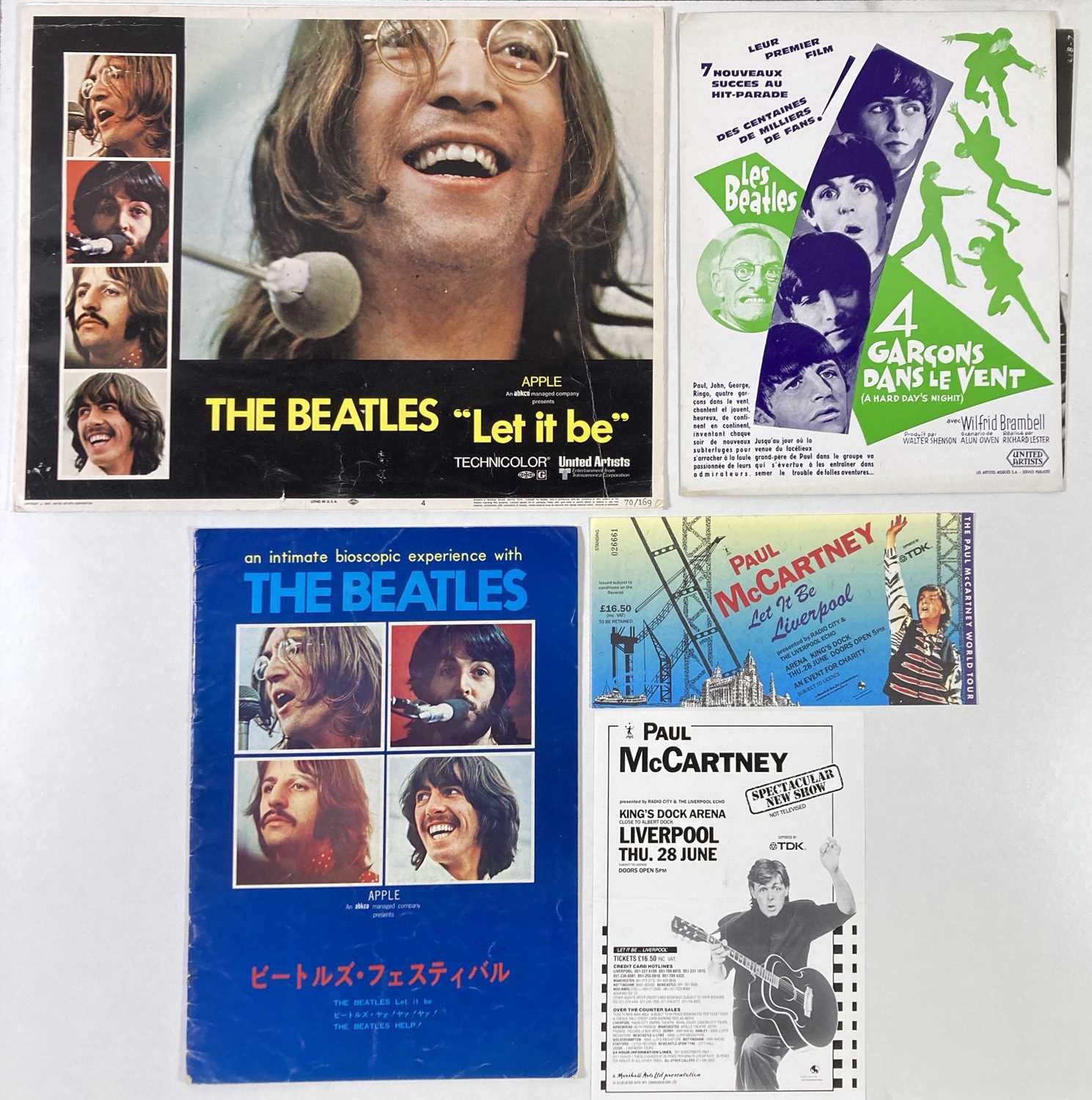 Lot 80 - THE BEATLES - FILM EPHEMERA.