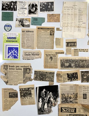 Lot 163 - 1960S EPHEMERA OWNED BY ALAN HOLMES OF SOUNDS INCORPORATED INC PHOTOS, TICKETS, PROGRAMMES.