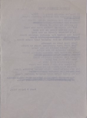 Lot 447 - MARK E. SMITH / THE FALL - EARLY DRAFT OF 'PSYKICK DANCEHALL' LYRICS BY MARK E. SMITH.