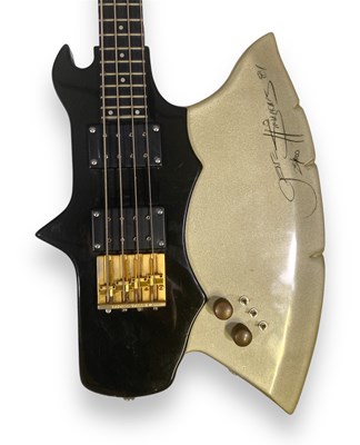Lot 526 - KISS - A 1980 KRAMER AXE BASS SIGNED BY GENE SIMMONS.