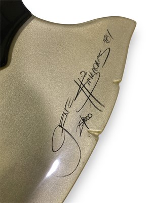 Lot 526 - KISS - A 1980 KRAMER AXE BASS SIGNED BY GENE SIMMONS.