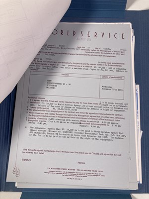 Lot 539 - CONTRACTS AND CONCERT BOOKING ARCHIVE - THE CURE , 1982-1985.