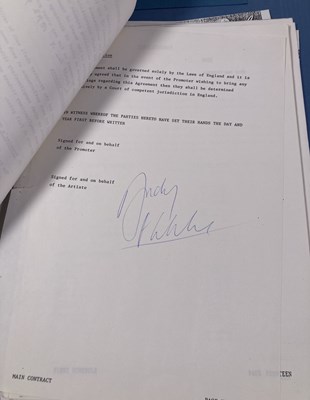 Lot 545 - CONTRACTS AND CONCERT BOOKING ARCHIVE - DEPECHE MODE INC ANDY FLETCHER SIGNED ,  1982-1986.