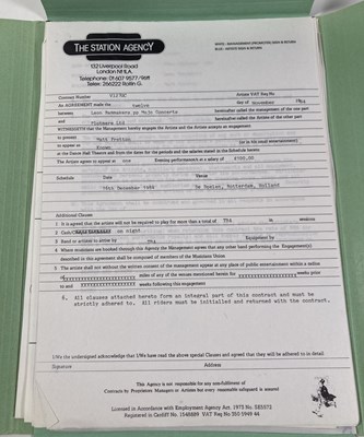 Lot 545 - CONTRACTS AND CONCERT BOOKING ARCHIVE - DEPECHE MODE INC ANDY FLETCHER SIGNED ,  1982-1986.