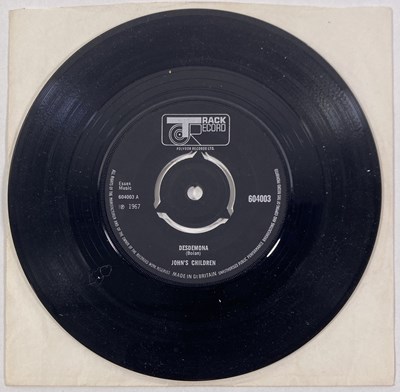 Lot 308 - MARC BOLAN / T,REX INTEREST - FULLY SIGNED COPY OF JOHN'S CHILDREN - DESDEMONA (TRACK 604003)