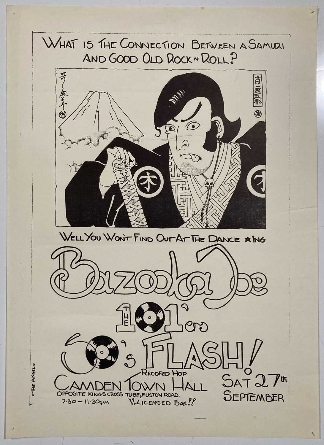 Lot 583 - THE CLASH INTEREST - A RARE POSTER FOR JOE STRUMMER'S '101ERS' CONCERT, 1975.