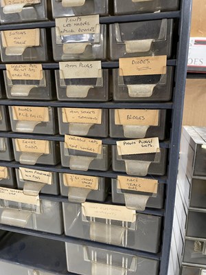 Lot 52 - STRAWBERRY STUDIOS - STRAWBERRY RENTALS COLLECTION - AUDIO PARTS AND SPARES FROM A TOURING ENGINEER.