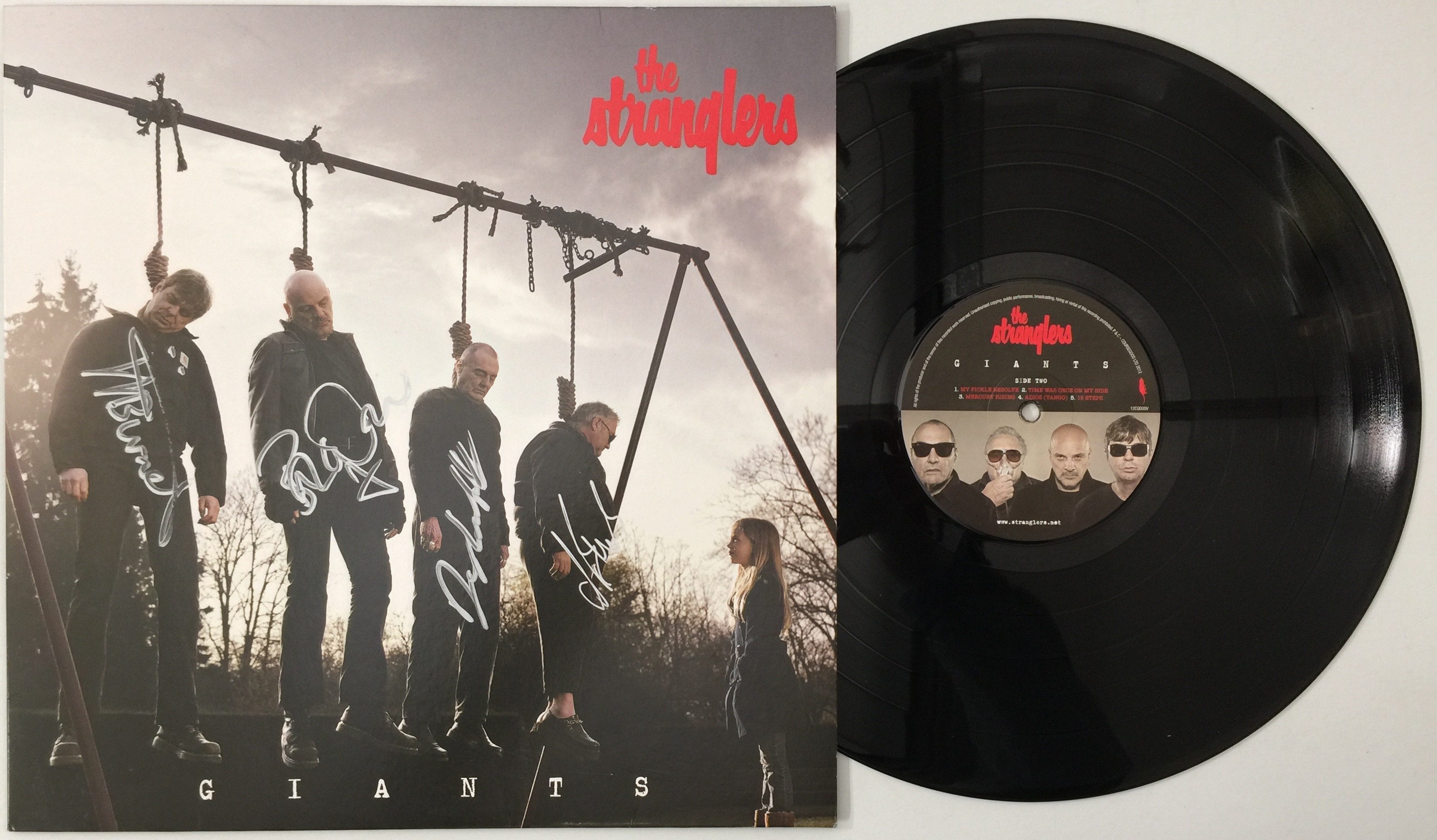 Lot 91 - THE STRANGLERS - GIANTS LP (ORIGINAL SIGNED