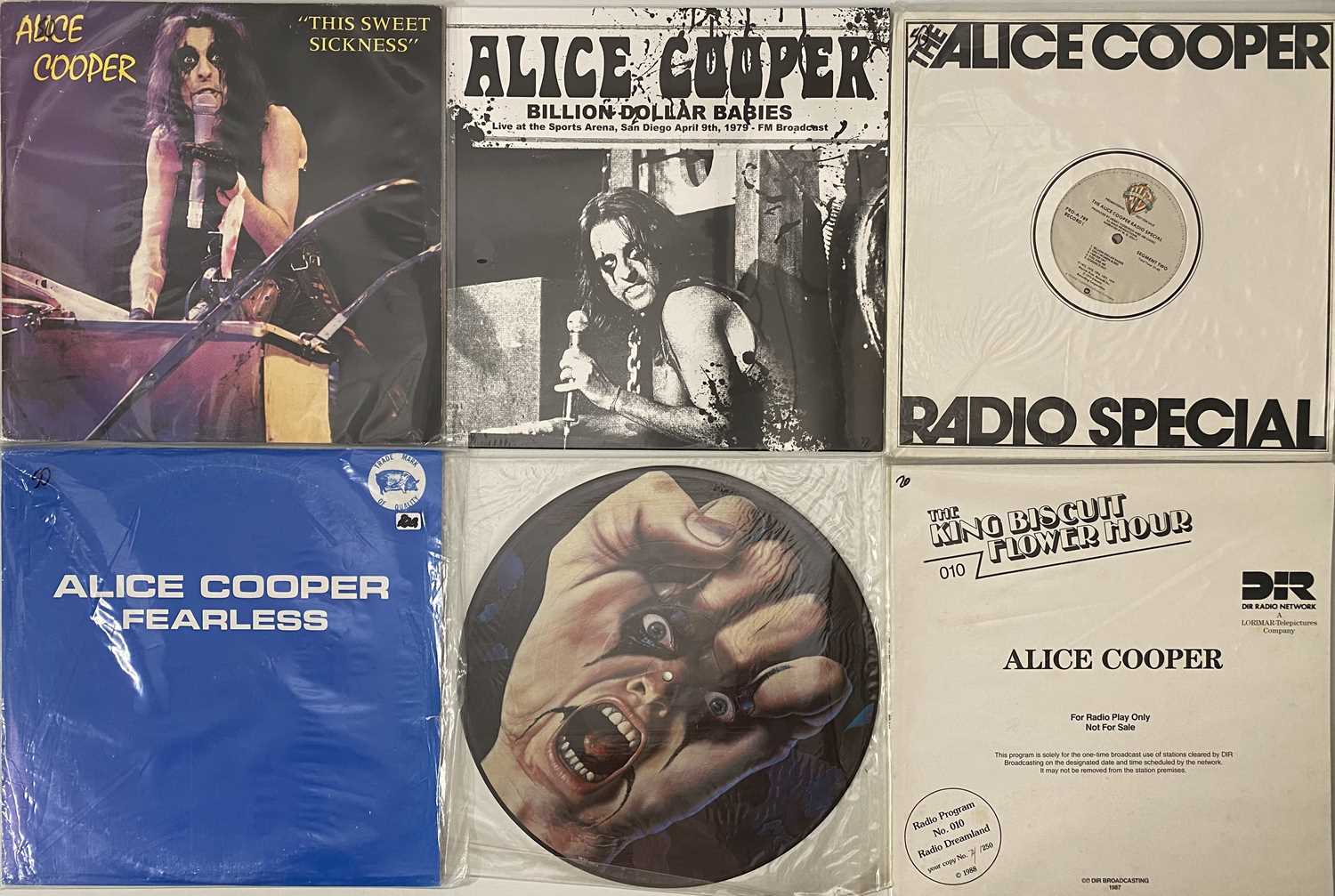Lot 1146 - ALICE COOPER - PICTURE DISCS/ PRIVATE RELEASES/ RADIO SHOW LPs