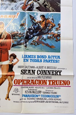 Lot 113 - JAMES BOND - THUNDERBALL (1965) SPANISH CINEMA POSTER.