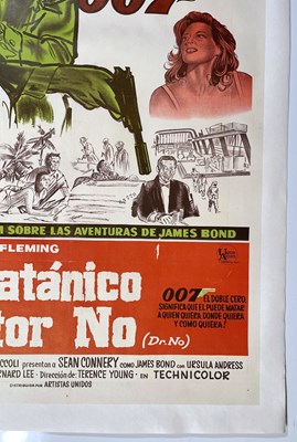 Lot 69 - JAMES BOND - DR. NO (1962) ARGENTINIAN FILM POSTER.