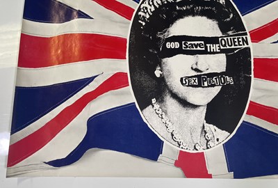 Lot 128 - THE SEX PISTOLS - AN ORIGINAL PROMOTIONAL POSTER FOR GOD SAVE THE QUEEN.
