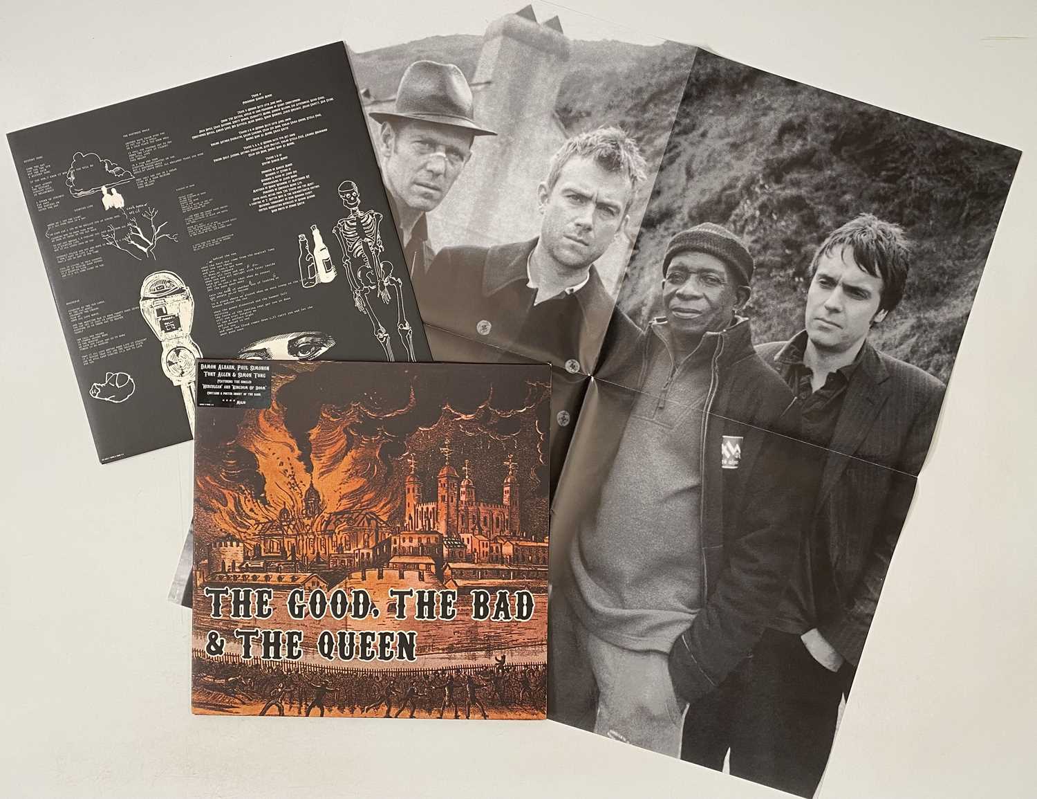 Lot 264 - THE GOOD, THE BAD & THE QUEEN - S/T LP (UK OG W/ POSTER - PARLOPHONE - 0094637306710)