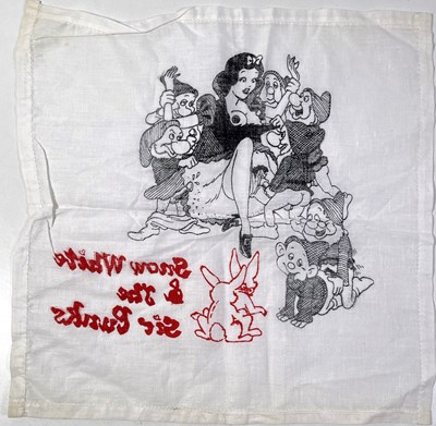 Lot 59 - BOY LONDON - SEDITIONARIES DESIGN - 'SNOW WHITE' PRINTED HANDKERCHIEF.
