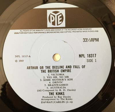 Lot 16 - THE KINKS - ARTHUR OR THE DECLINE AND FALL OF THE BRITISH EMPIRE LP (OG UK MONO - NPL 18317)