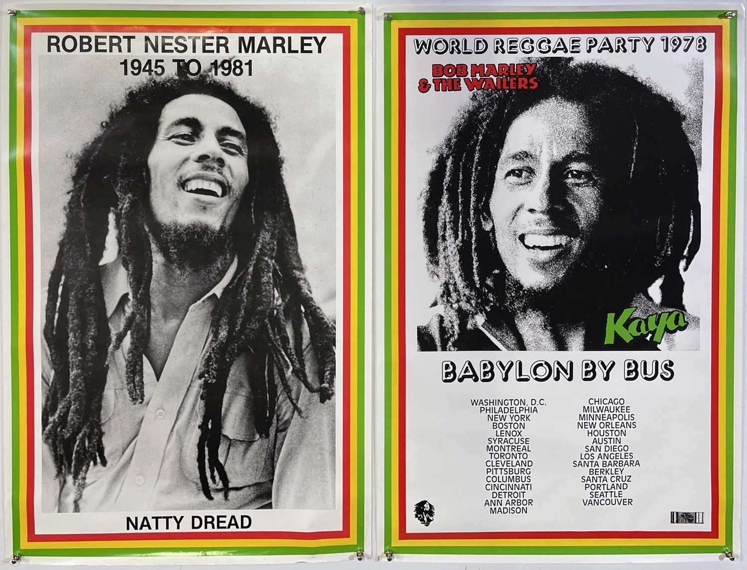 Lot 455 - BOB MARLEY US KAYA TOUR POSTER 1978.