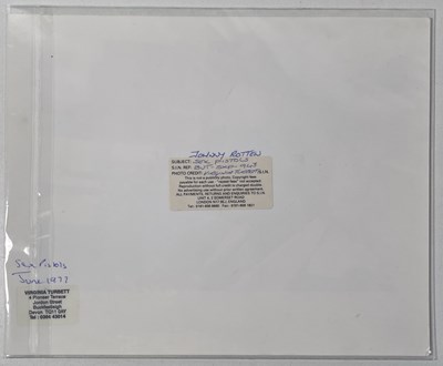 Lot 49 - THE SEX PISTOLS - JOHNNY ROTTEN, 1977 - PHOTOGRAPHER SIGNED PHOTO PRINT.