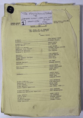 Lot 203 - DOCTOR WHO INTEREST - MYSTERIOUS PLANET CAMERA SCRIPT - 1986.