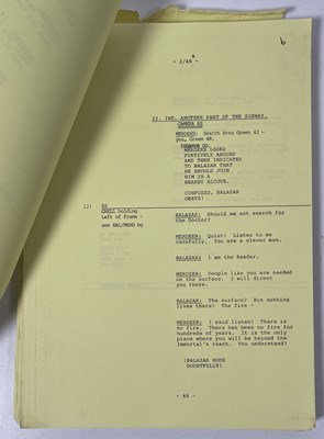 Lot 203 - DOCTOR WHO INTEREST - MYSTERIOUS PLANET CAMERA SCRIPT - 1986.
