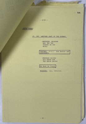 Lot 203 - DOCTOR WHO INTEREST - MYSTERIOUS PLANET CAMERA SCRIPT - 1986.