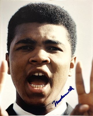 Lot 308 - BOXING LEGENDS - SIGNED PHOTOGRAPHS (MUHAMMAD ALI / LARRY HOLMES / JOE FRAZIER / KEN NORTON / GEORGE FOREMAN).
