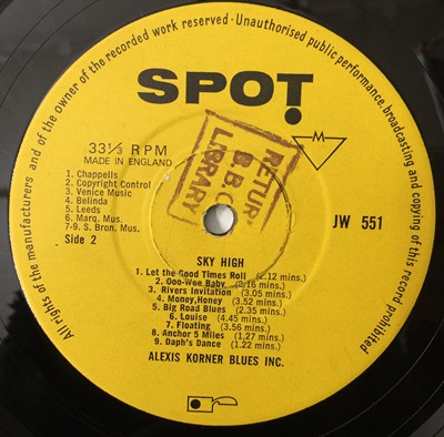 Lot 71 - ALEXIS KORNER BLUES INC. - SKY HIGH LP (ORIGINAL UK COPY - SPOT JW 551)