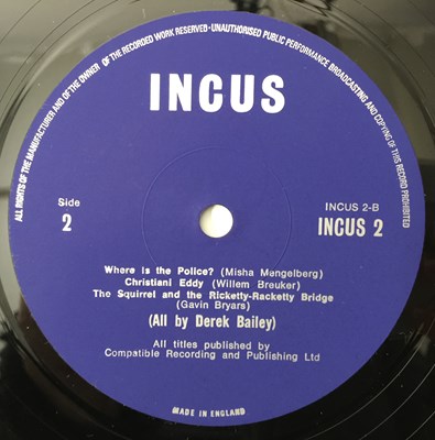 Lot 54 - DEREK BAILEY - SOLO GUITAR LP (BRITISH JAZZ - INCUS 2)