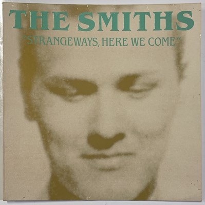 Lot 502 - THE SMITHS - ORIGINAL STRANGEWAYS PROMO POSTER AND GREEN TEXT SLEEVE.