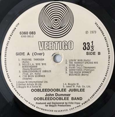 Lot 634 - JOHN DUMMER OOBLEEDOOBLEE BAND - OOBLEEDOOBLEE JUBILEE LP (VERTIGO SWIRL - 6360 083)