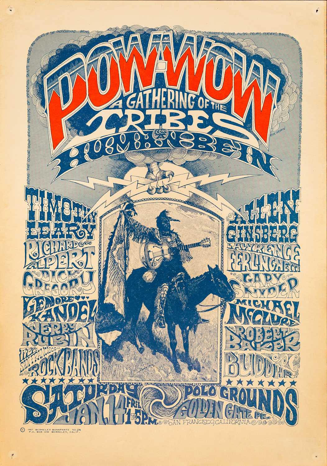Lot 99 - RICK GRIFFIN - 'POW WOW' - 1967